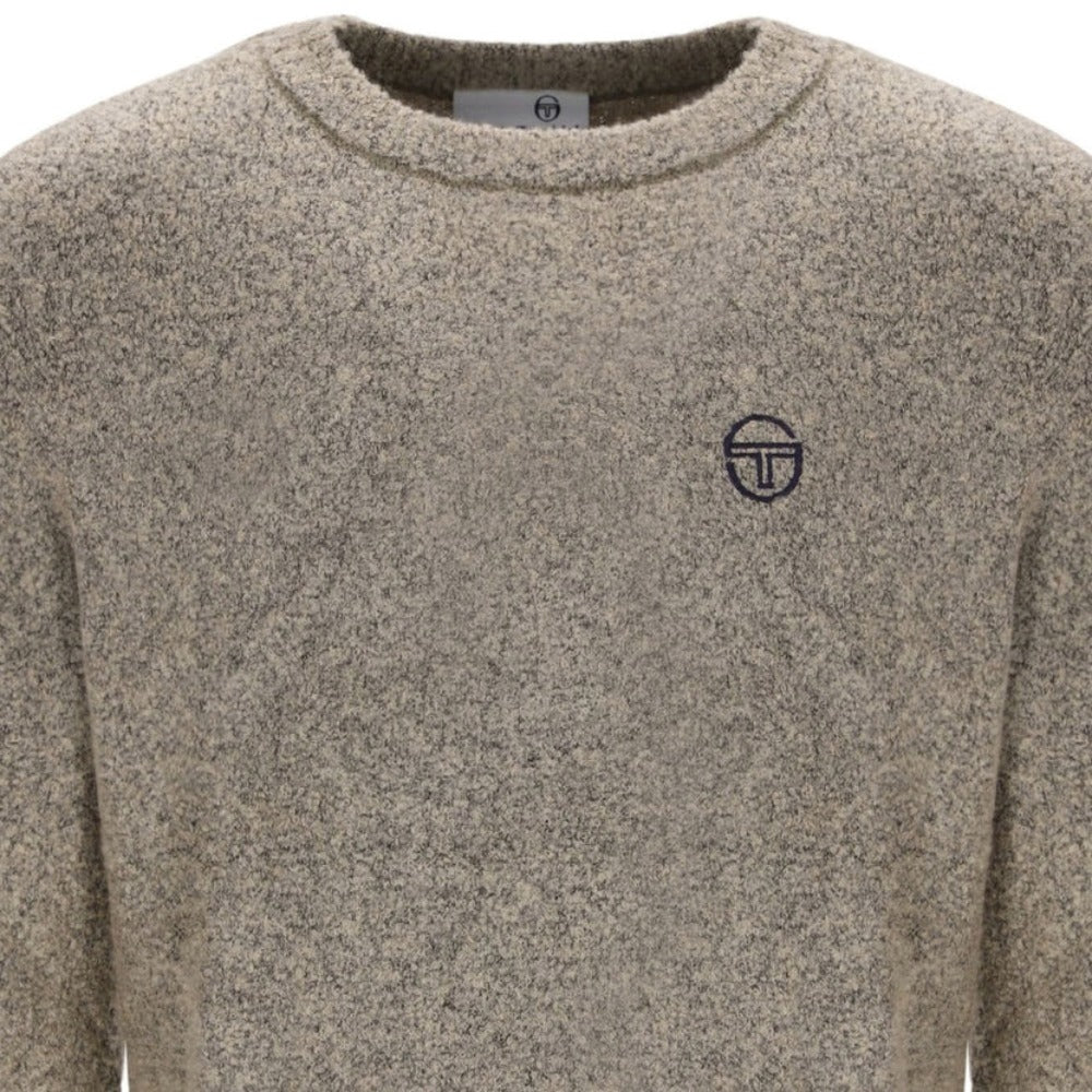 SERGIO TACCHINI CAPUTO CREW NECK KNITTED JUMPER PEYOTE BEIGE