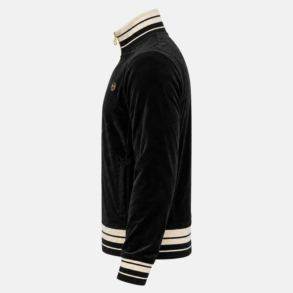 SERGIO TACCHINI LAZZARI VELOUR TRACK JACKET BLACK