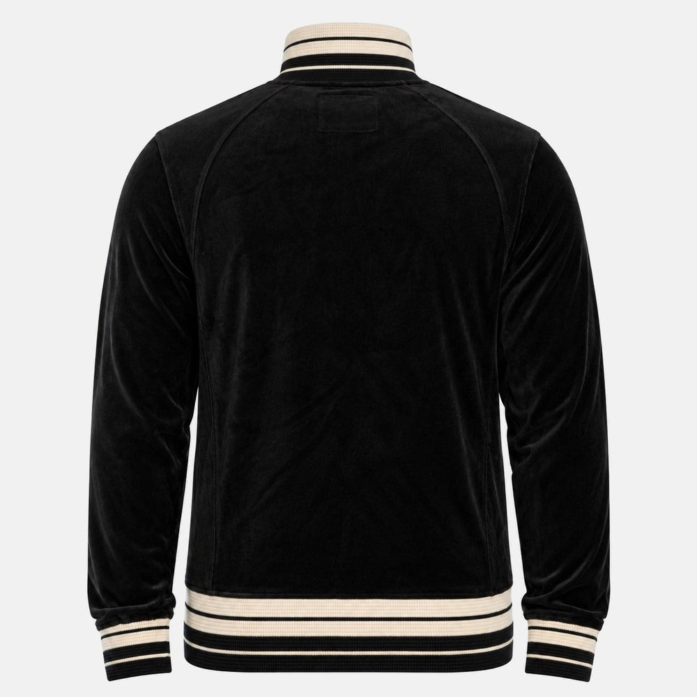 SERGIO TACCHINI LAZZARI VELOUR TRACK JACKET BLACK