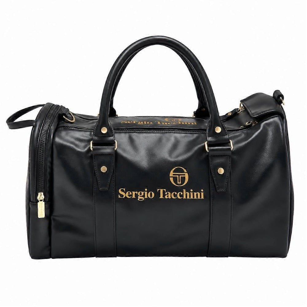 SERGIO TACCHINI JORNO PU GYM BAG BLACK/GOLDA