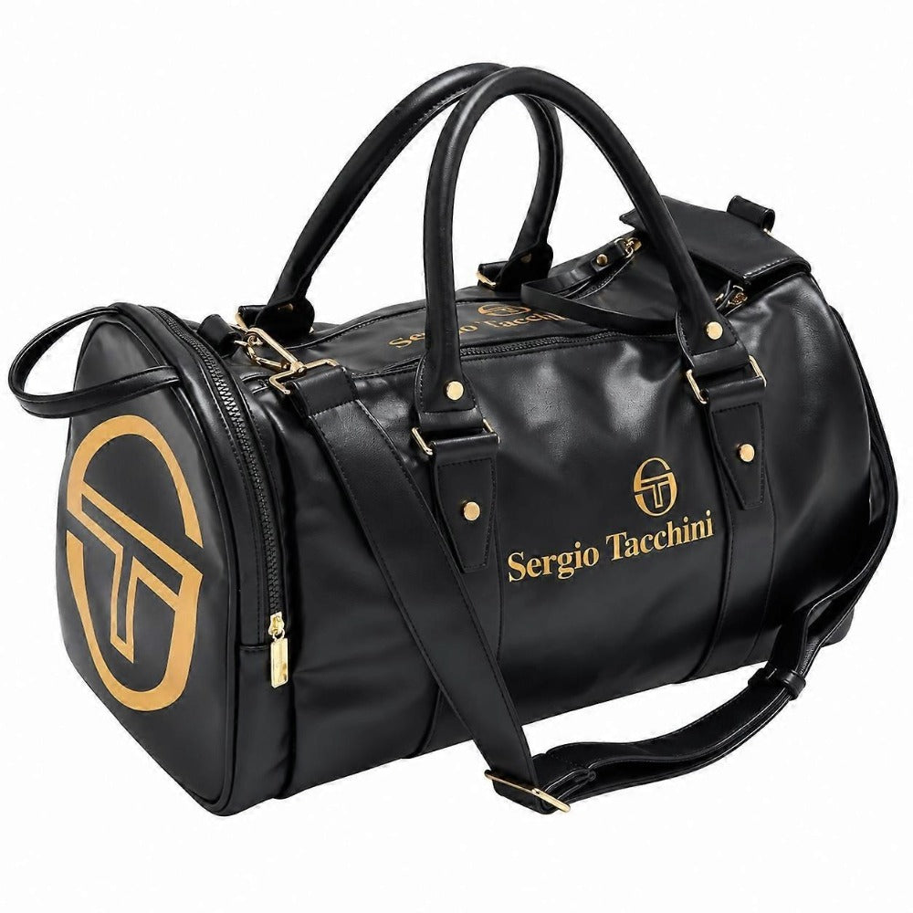 SERGIO TACCHINI JORNO PU GYM BAG BLACK/GOLDA
