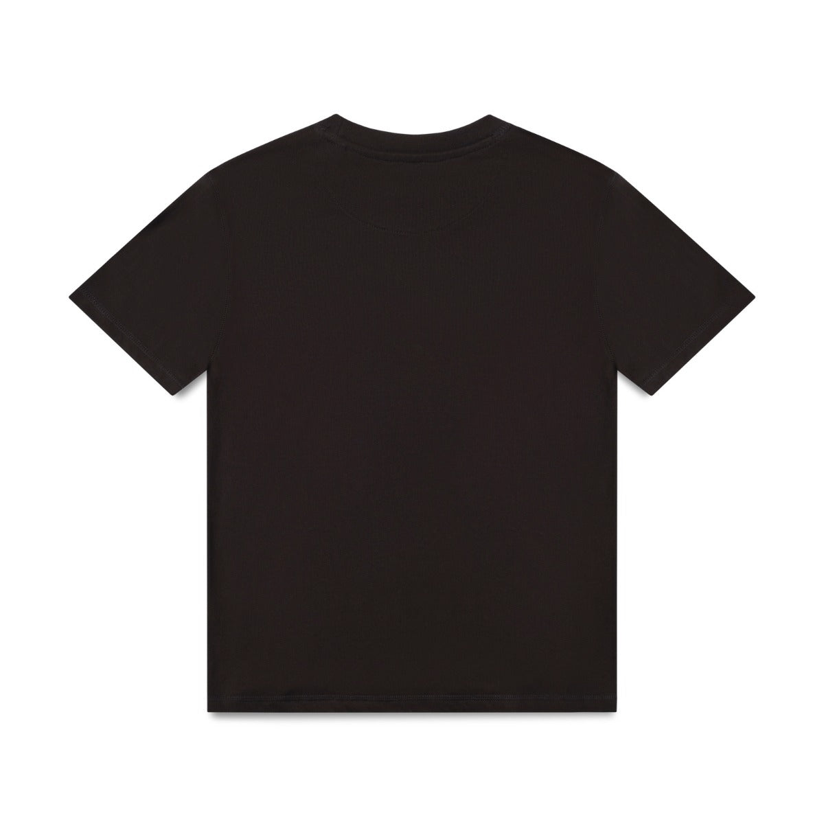 CHRISTIAN ROSE BIG CHEST RHINESTONE PLATE T-SHIRT BLACK