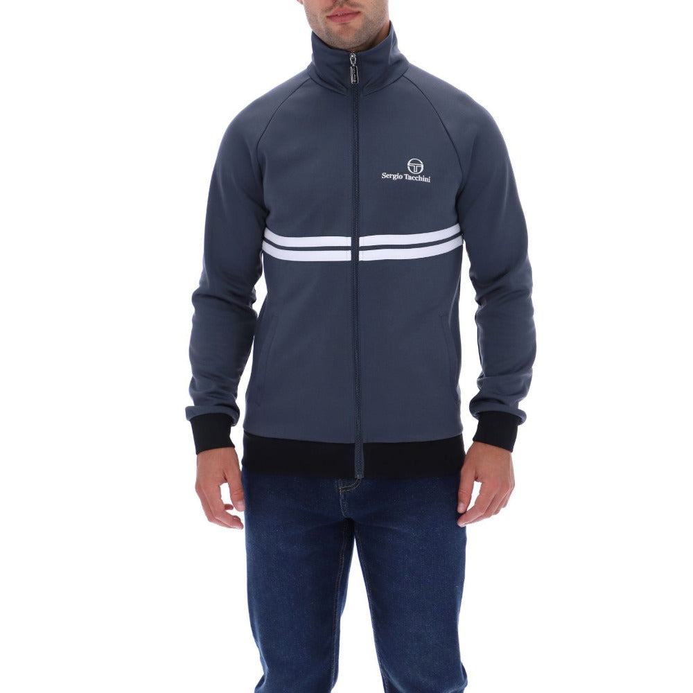 SERGIO TACCHINI NEW DALLAS TRACK TOP TURBULENCE GREY/WHITE/BLACK