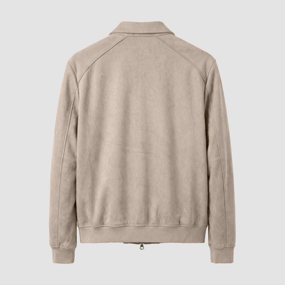 ANTONY MORATO BEIGE SUEDETTE JACKET WITH COLLAR MMFL01162