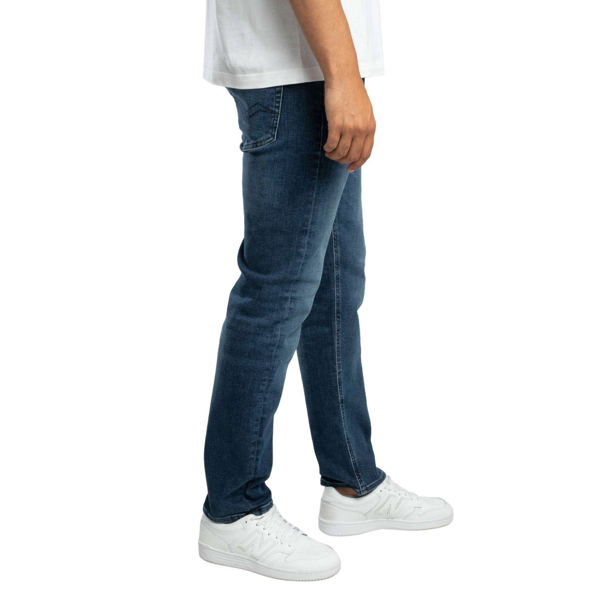 REPLAY GROVER STRAIGHT FIT POWERSTRETCH MID BLUE JEANS M0972 261 C32 009
