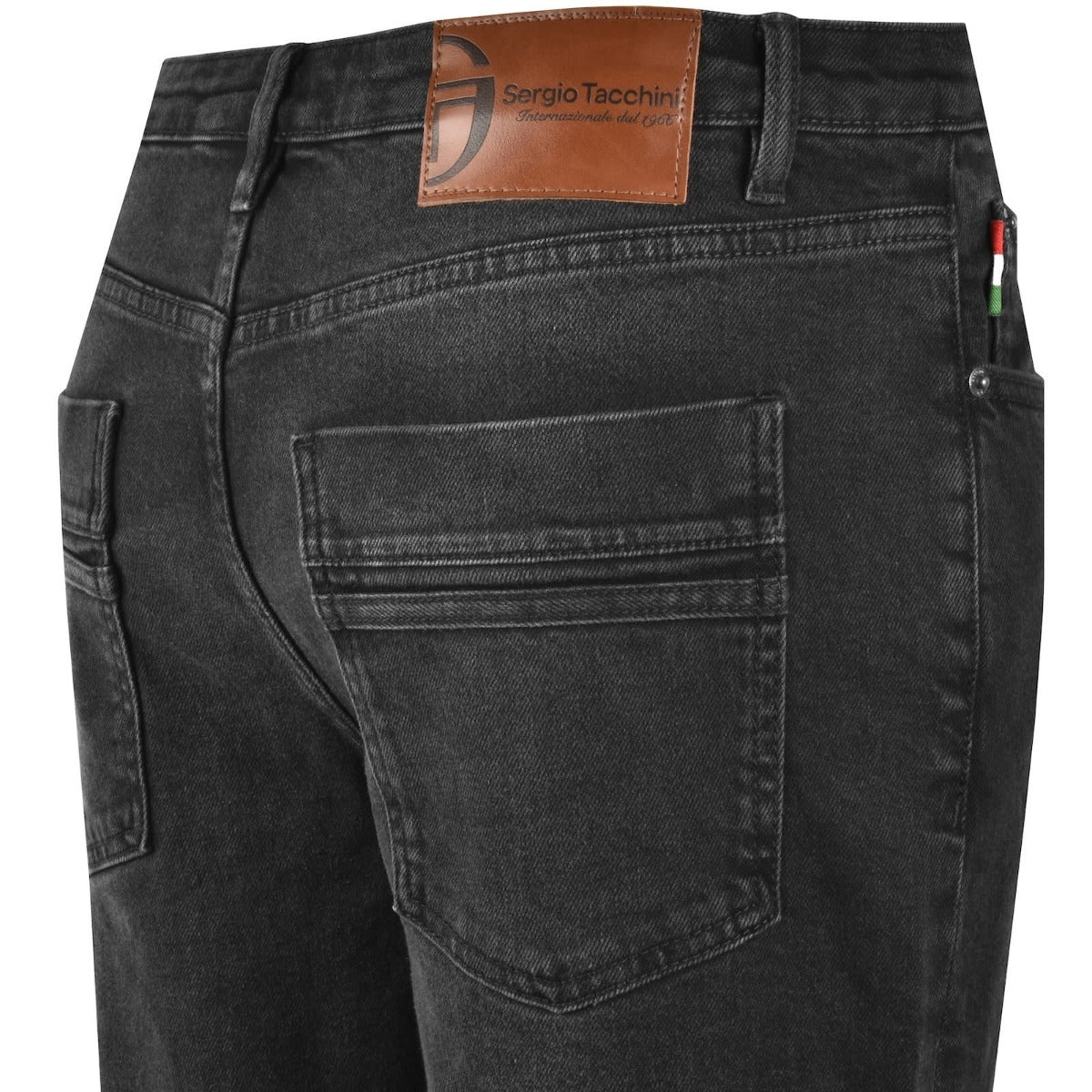 SERGIO TACCHINI SILVANO SLIMLINE JEANS BLACK WASHED DENIM