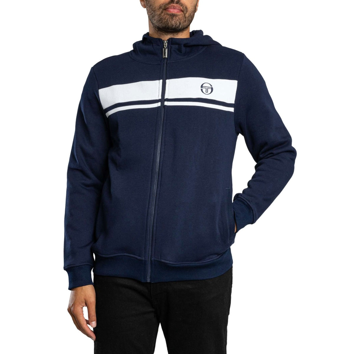 SERGIO TACCHINI DAMARINDO HOODIE MARITIME BLUE/WHITE