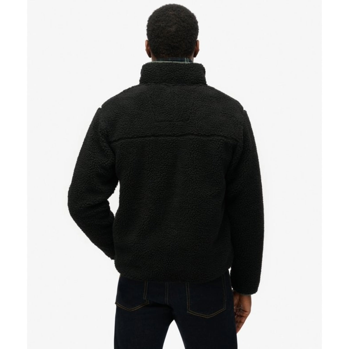 SUPERDRY VINTAGE RETRO FULL ZIP FLEECE BLACK/OLIVE GS8