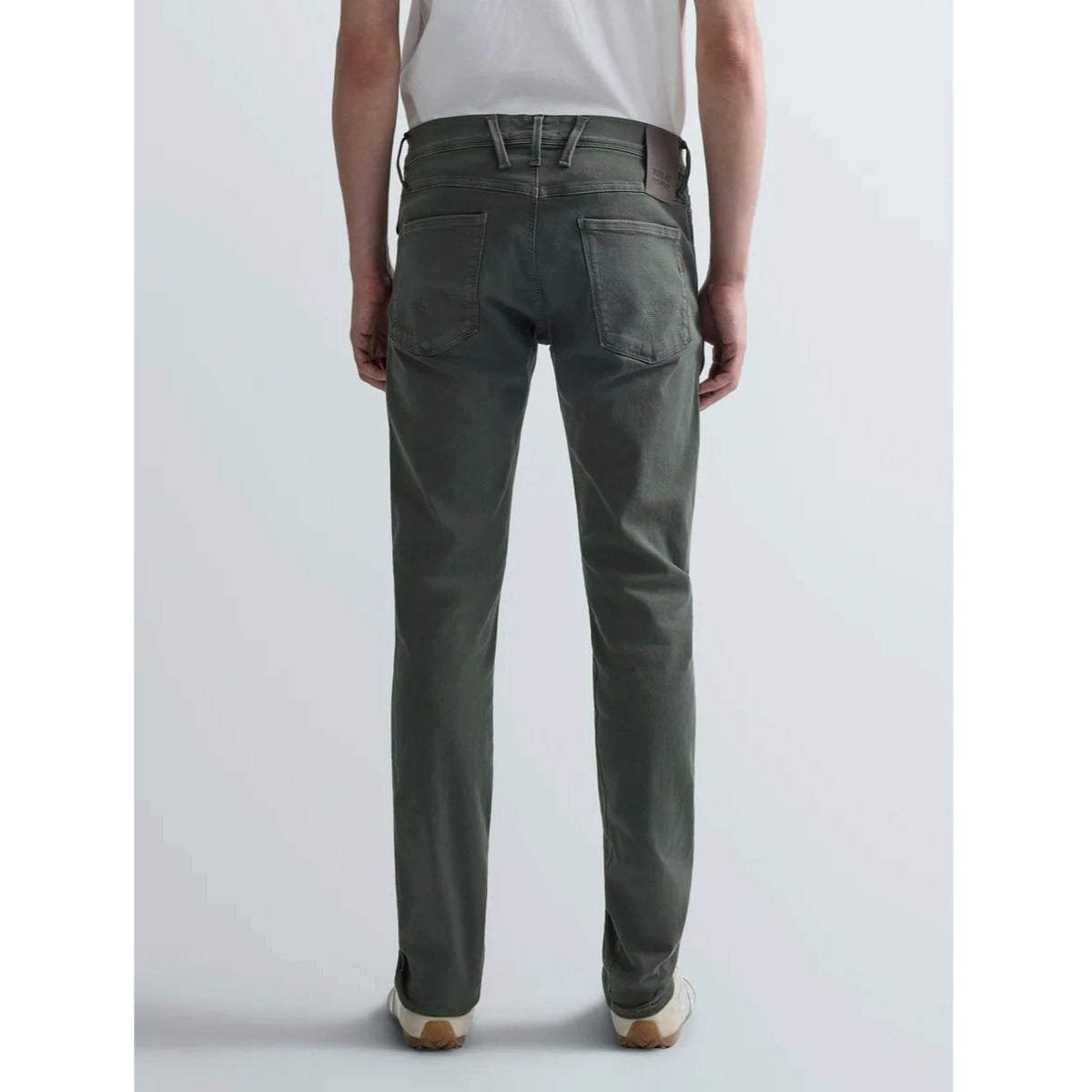 REPLAY ANBASS SLIM FIT HYPERLEX COLOR EDITION KHAKI GREEN JEANS M914E 8366197 C00G