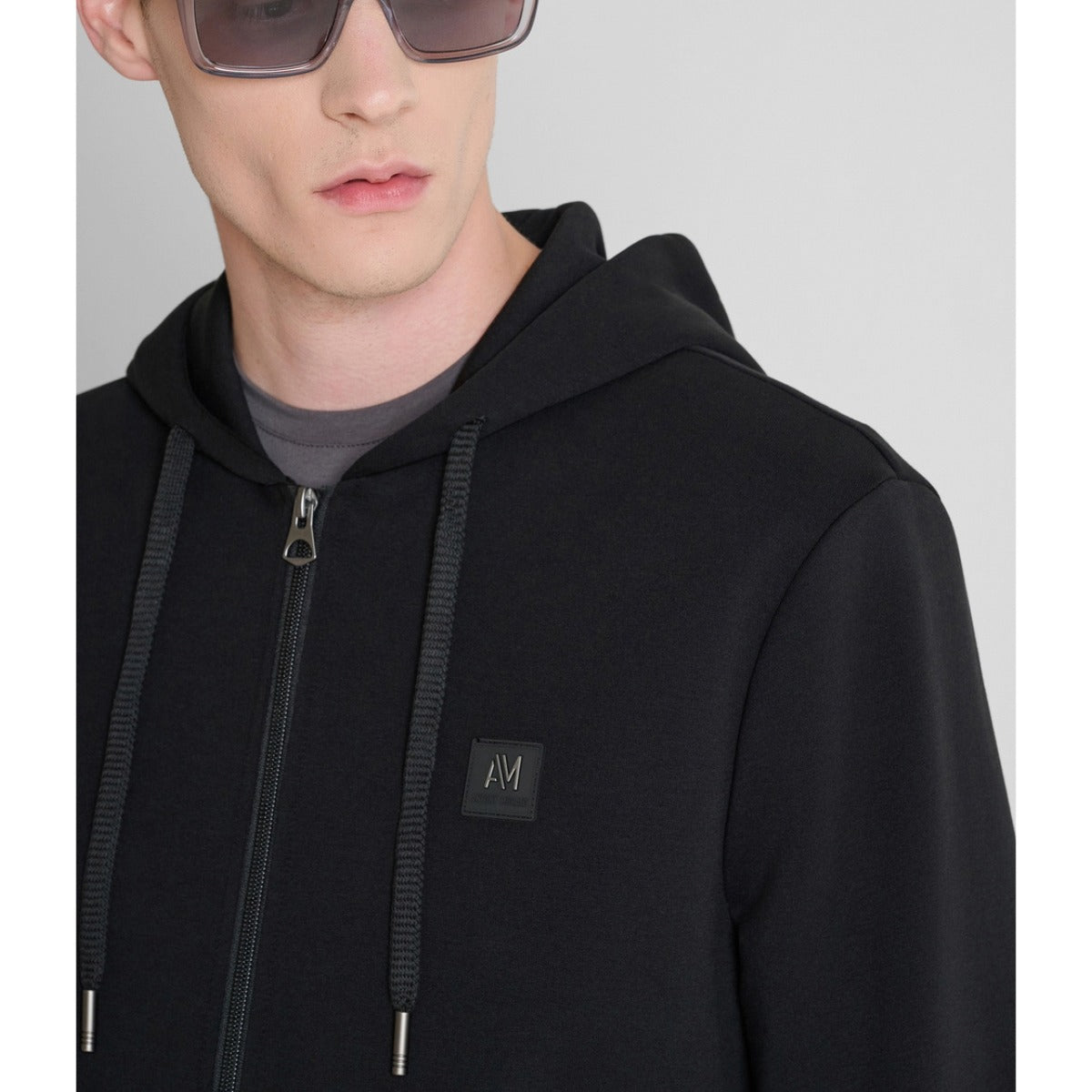 ANTONY MORATO REGULAR FIT ZIP UP HOODIE SWEATSHIRT BLACK MMFL01172