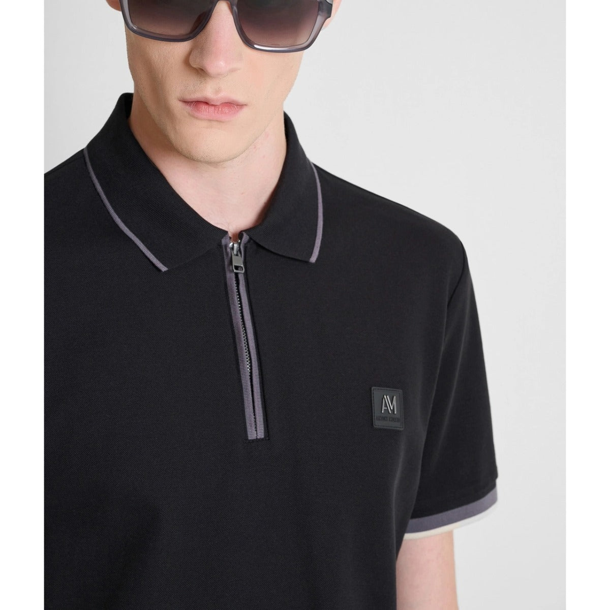 ANTONY MORATO REGULAR FIT PIQUE POLO T-SHIRT BLACK MMKS02732