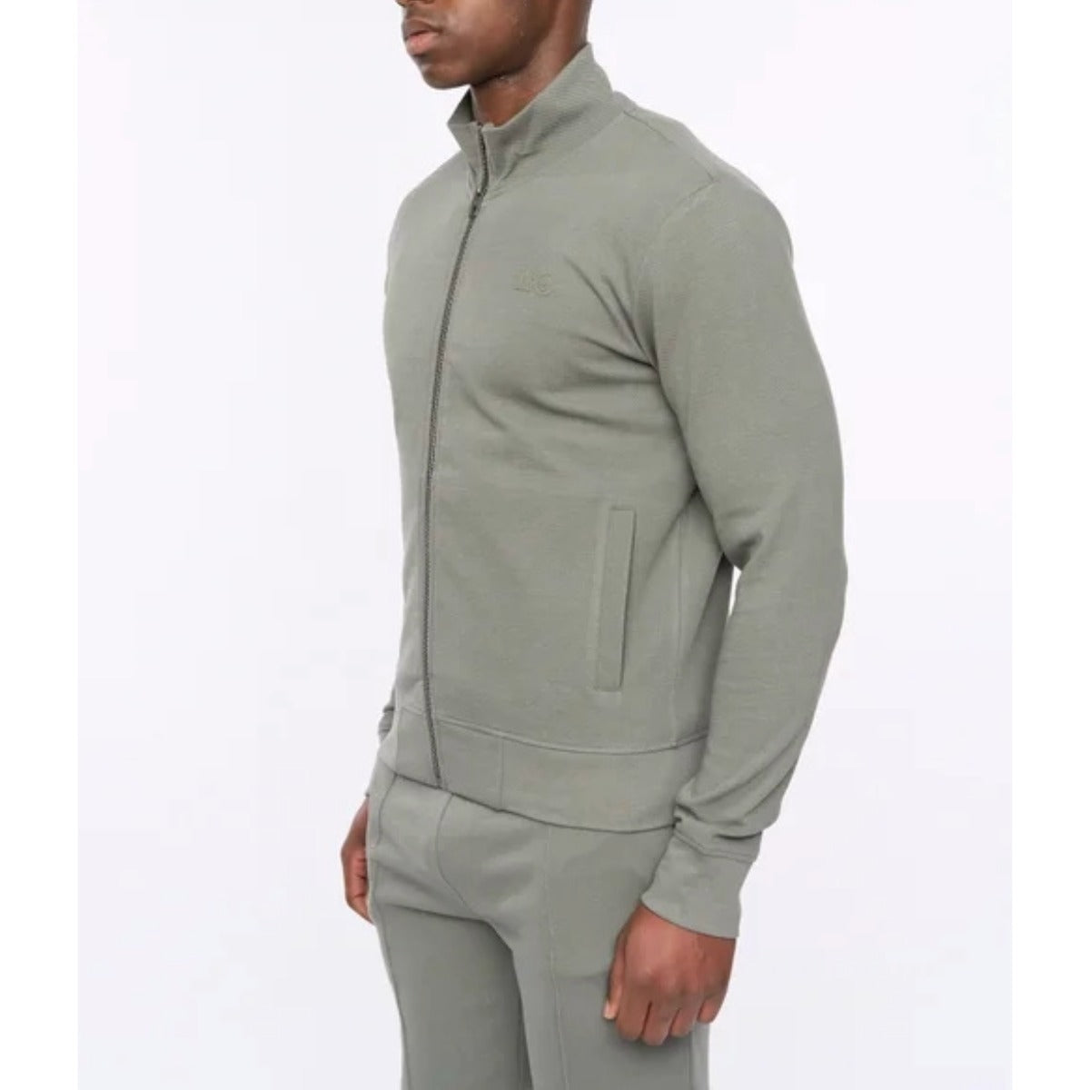 DUCK & COVER HANNINGS ZIP UP SWEATSHIRT OLIVE