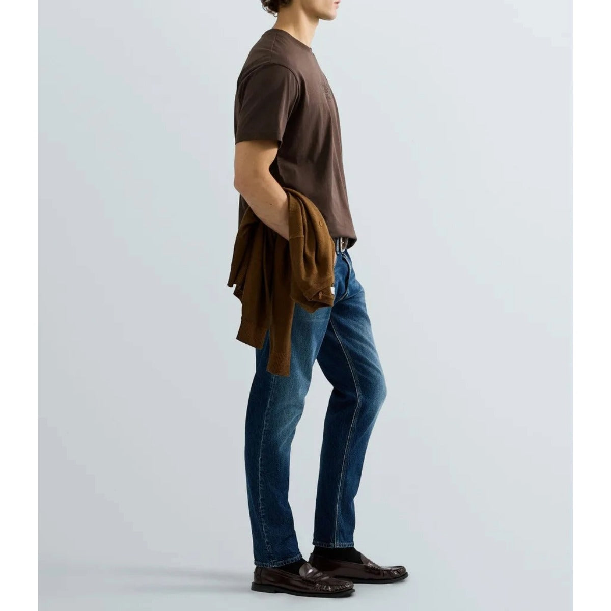 REPLAY T-SHIRT CHEST LOGO M12BE BROWN