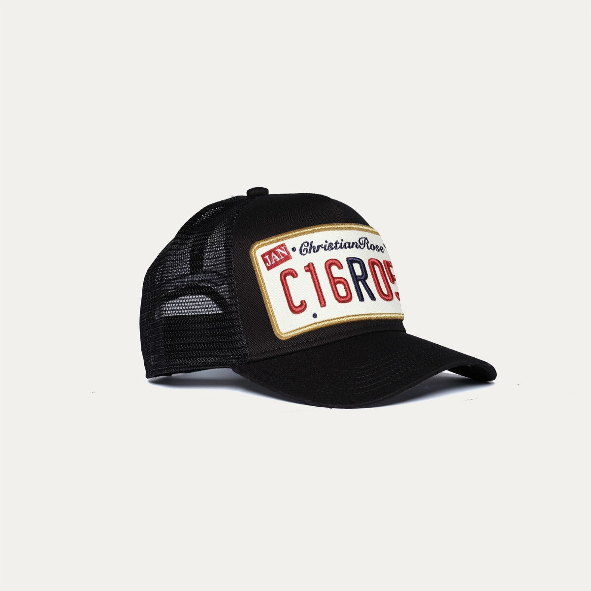 CHRISTIAN ROSE PRIVATE PLATE CAP STONE BLACK/GOLD CR001BGW
