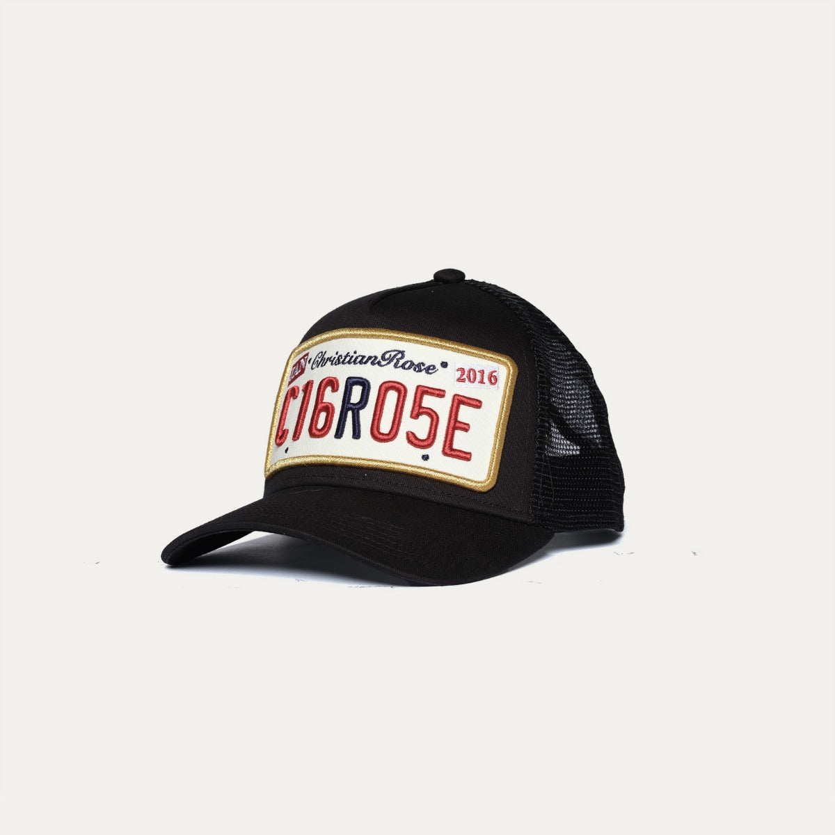 CHRISTIAN ROSE PRIVATE PLATE CAP STONE BLACK/GOLD CR001BGW