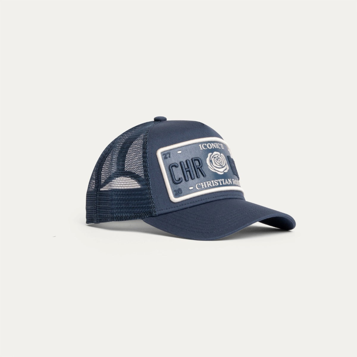 CHRISTIAN ROSE ICONIC VINYL PATCH CAP NAVY/WHITE CR011NW
