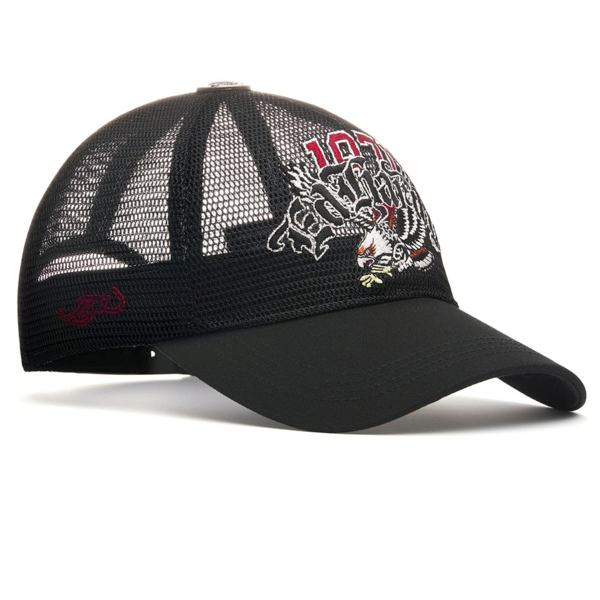 ED HARDY 1971 SOARING EAGLE FULL MESH TRUCKER CAP BLACK/BLACK