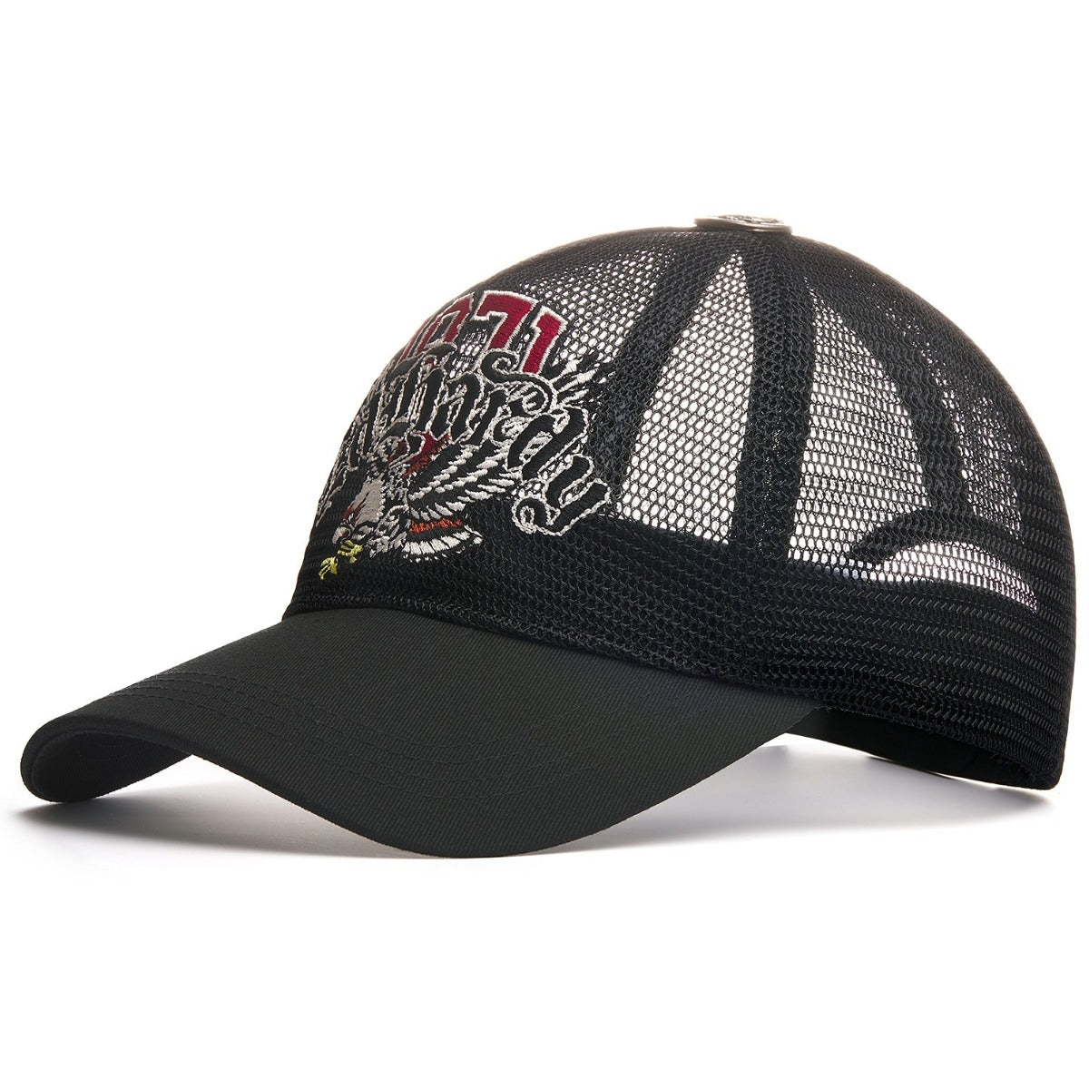 ED HARDY 1971 SOARING EAGLE FULL MESH TRUCKER CAP BLACK/BLACK
