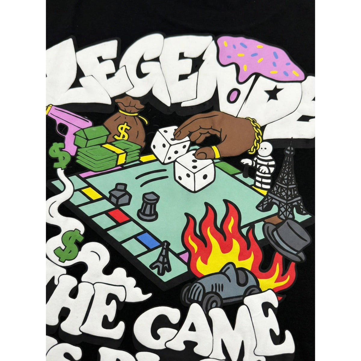 LEGENDE PARIS GAME IS RIGGED T-SHIRT BLACK