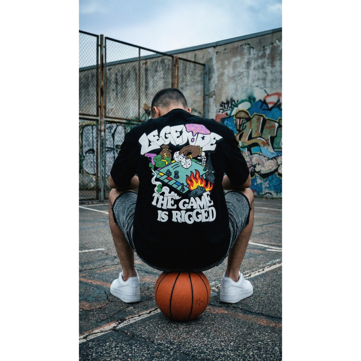 LEGENDE PARIS GAME IS RIGGED T-SHIRT BLACK