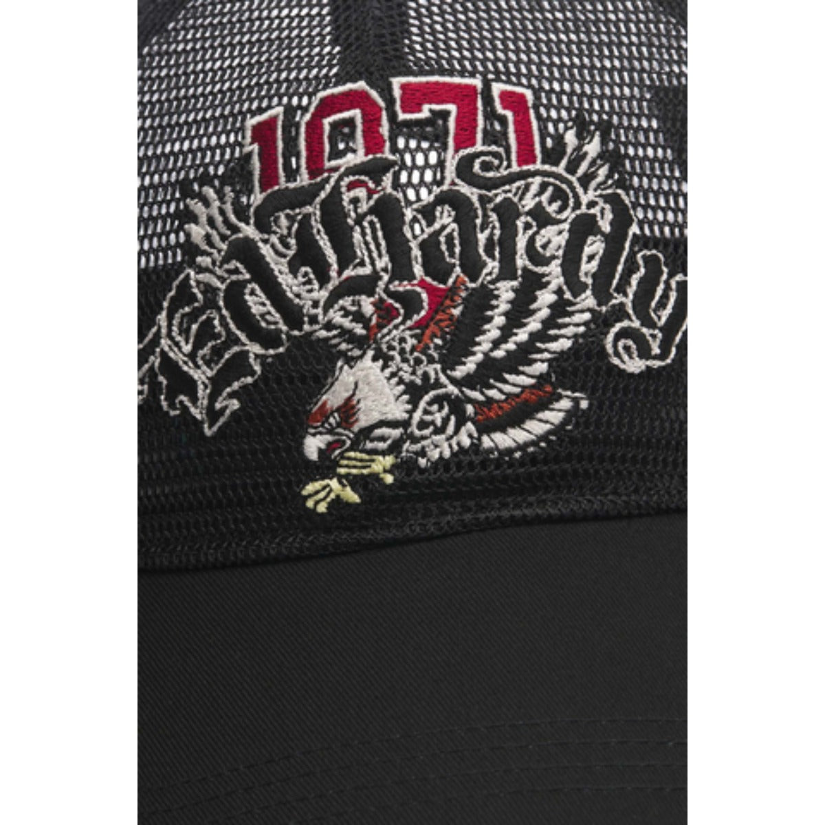 ED HARDY 1971 SOARING EAGLE FULL MESH TRUCKER CAP BLACK/BLACK