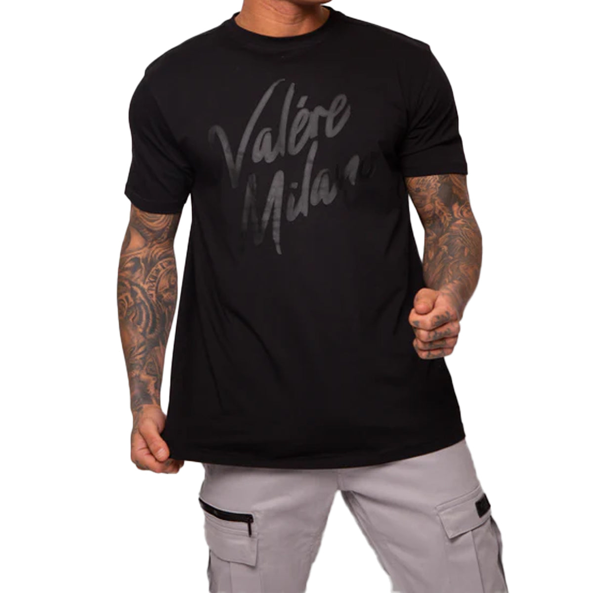 Valere Enrico Logo T-Shirt Black