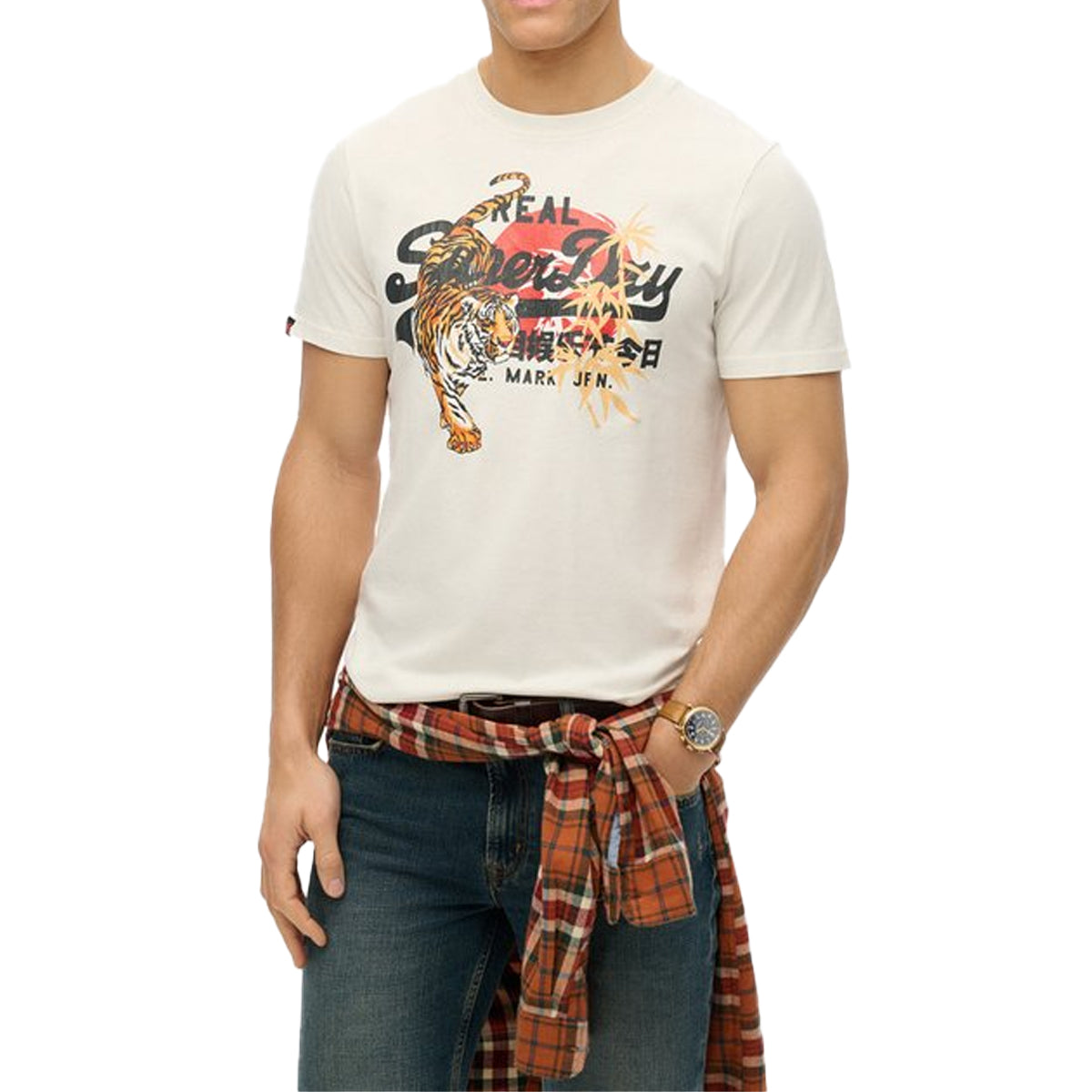 SUPERDRY VL TOKYO RELAXED T-SHIRT BONE WHITE U4Y
