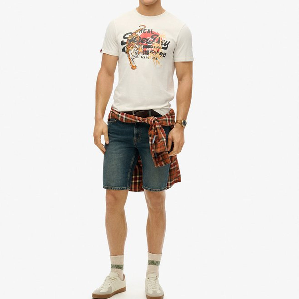 SUPERDRY VL TOKYO RELAXED T-SHIRT BONE WHITE U4Y