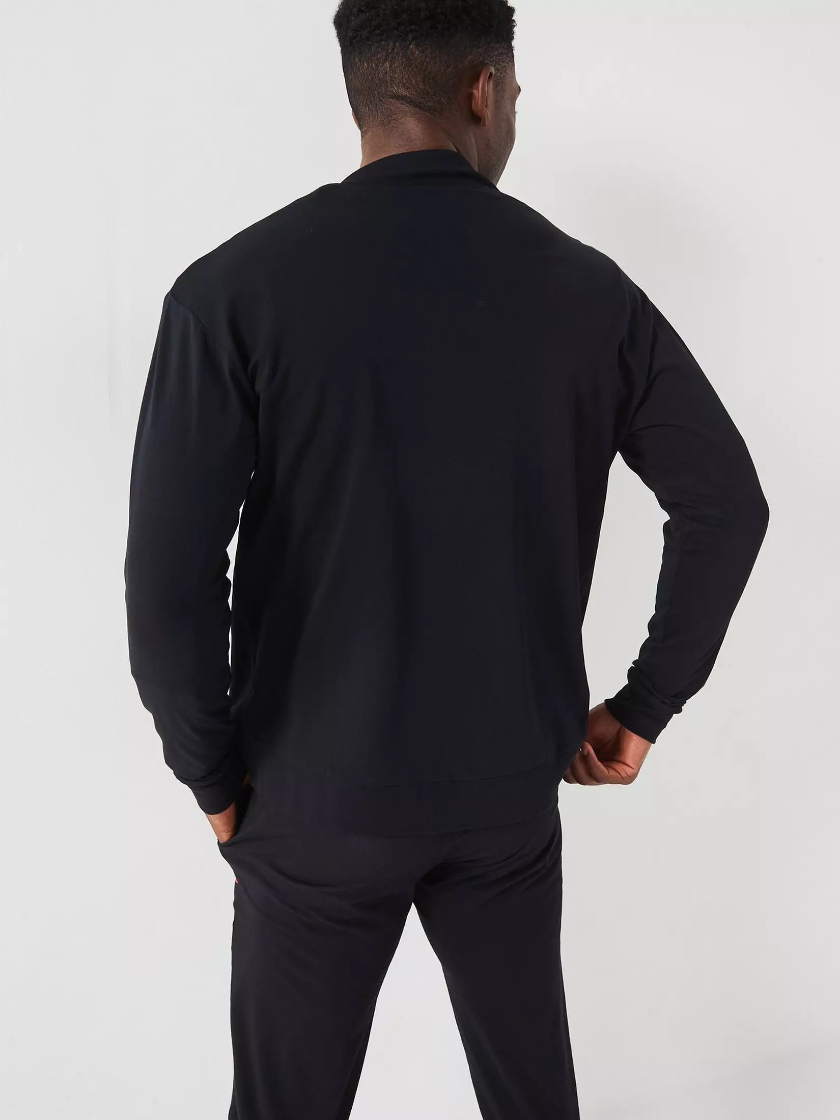 HUGO BOSS Men's Laze Zip Up Black Loungewear Track Jacket 50525245