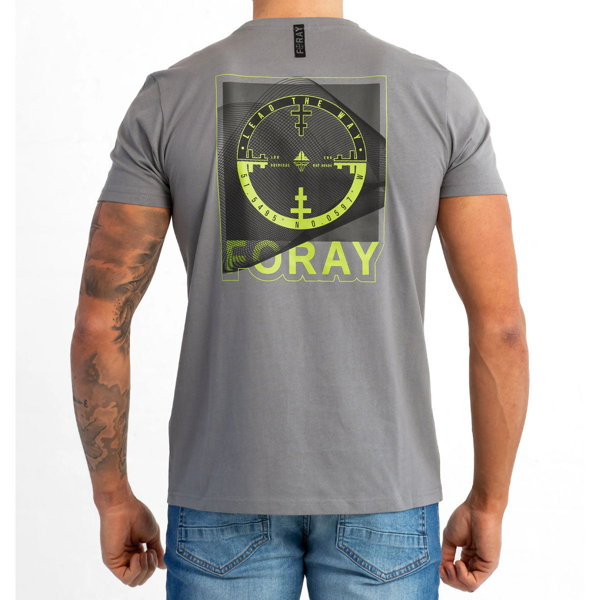 FORAY WEST GREY BACK PRINT T-SHIRT