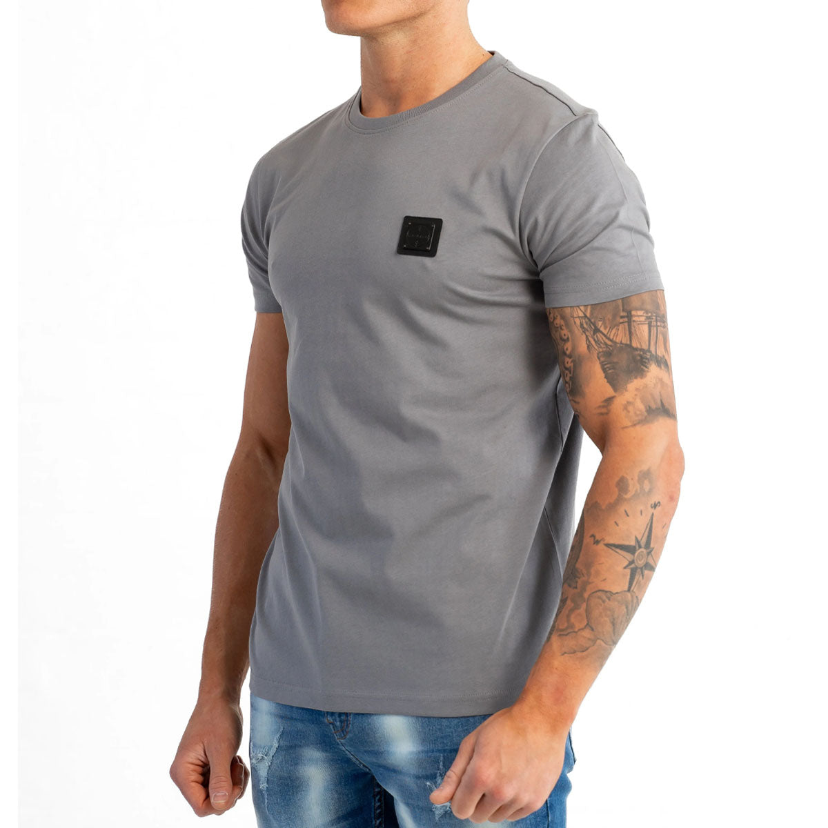 FORAY WEST GREY BACK PRINT T-SHIRT