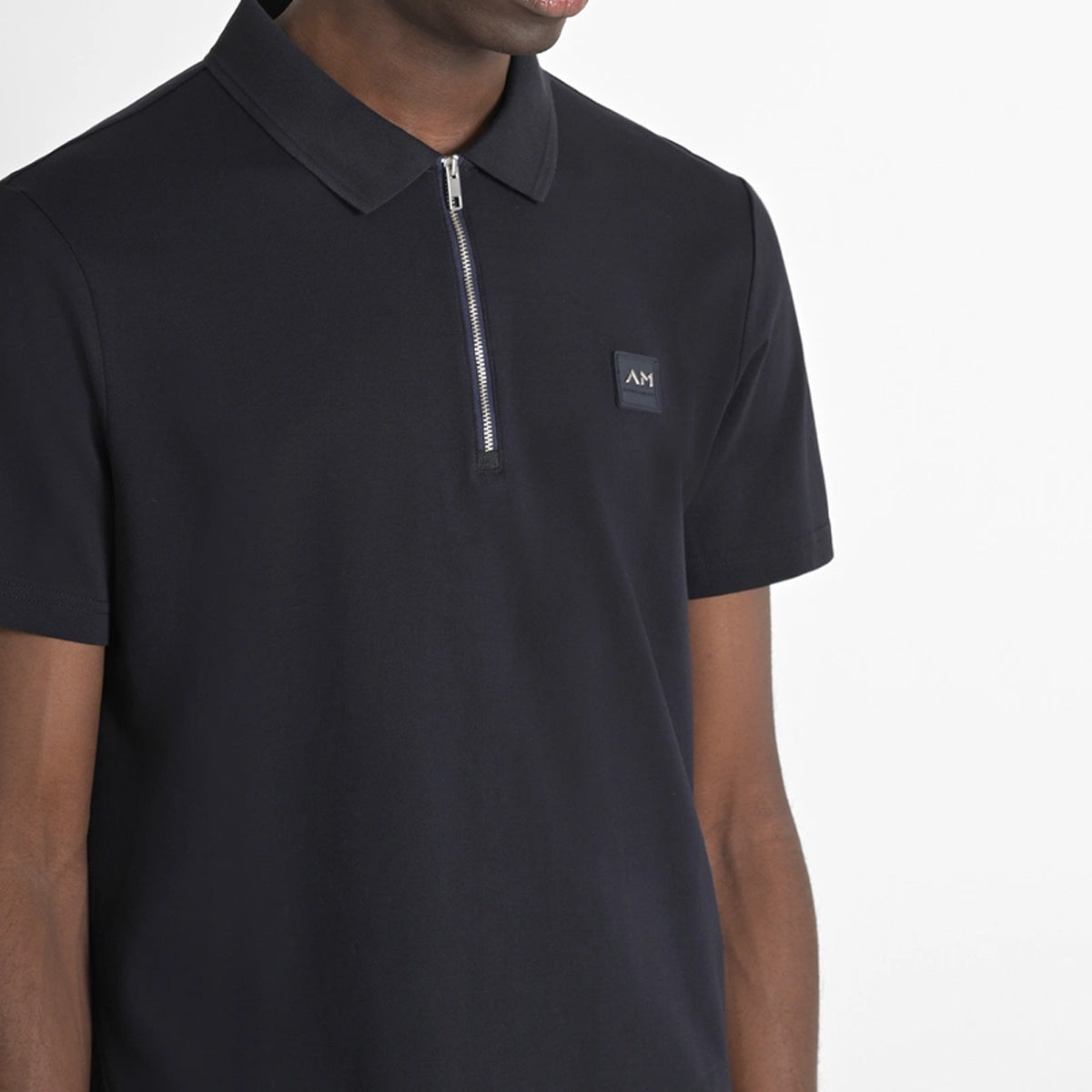 ANTONY MORATO ZIP COLLAR NAVY POLO MMKS02510