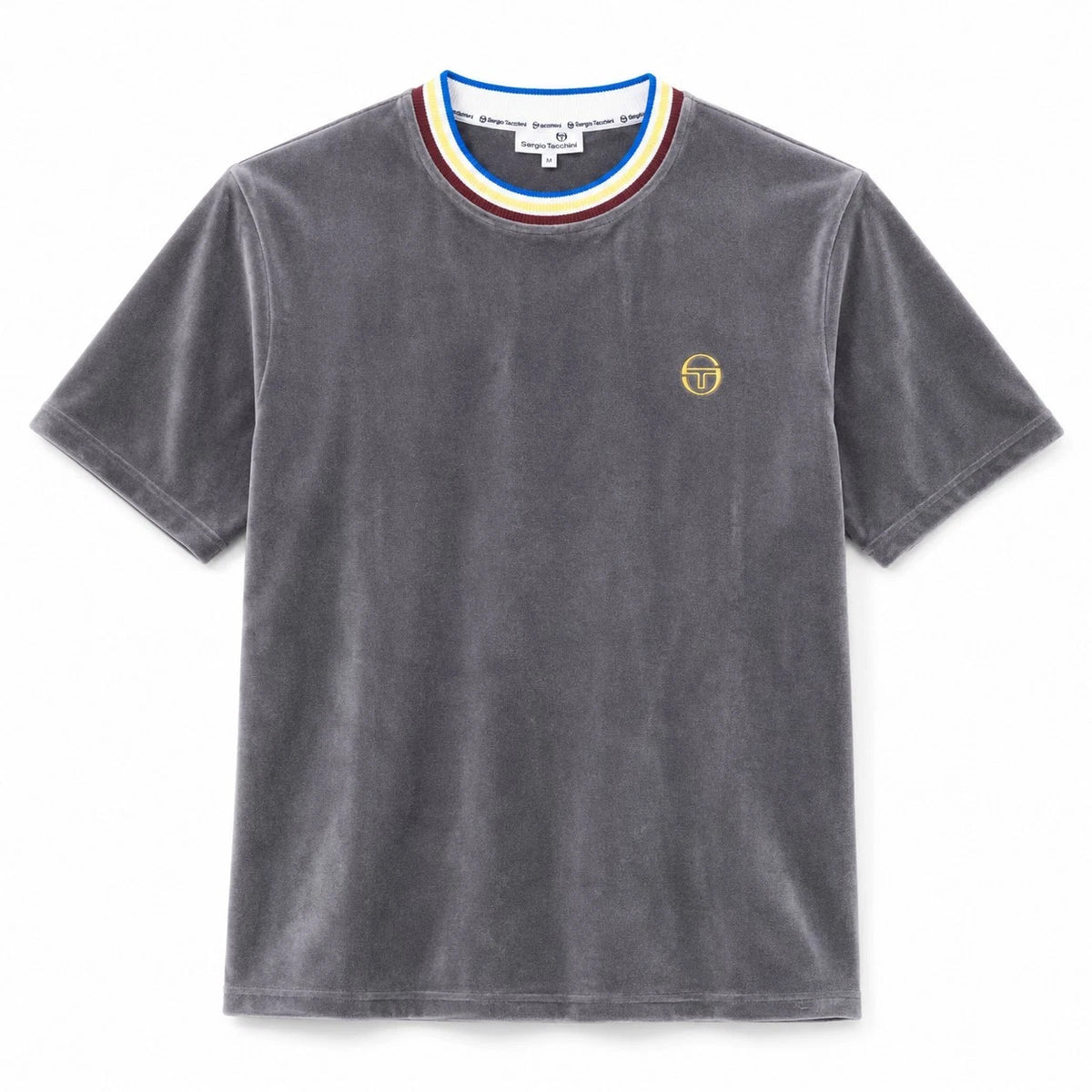 SERGIO TACCHINI FINO VELOUR T-SHIRT TURBULENCE GREY