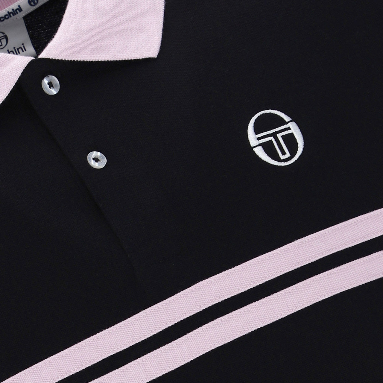 SERGIO TACCHINI SUPERMAC POLO T-SHIRT LILAC/BLACK