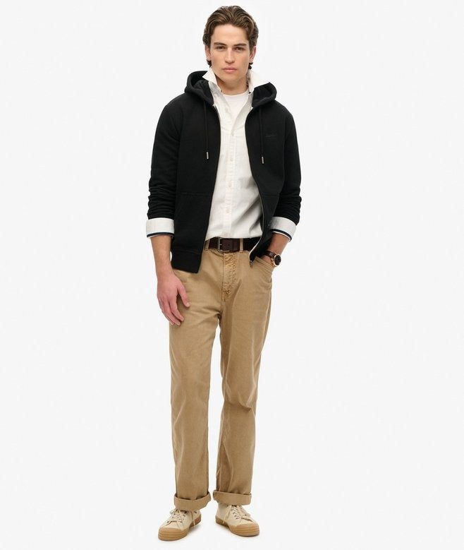 SUPERDRY ESSENTIAL LOGO ZIP HOODIE BLACK 02A