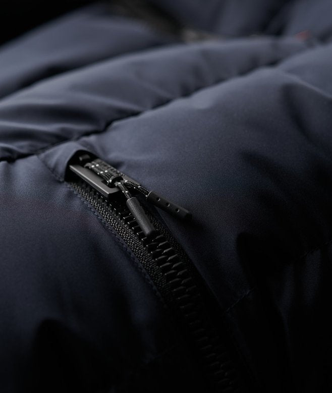 SUPERDRY HOODED SPORTS PUFFER JACKET ECLIPSE NAVY D9W