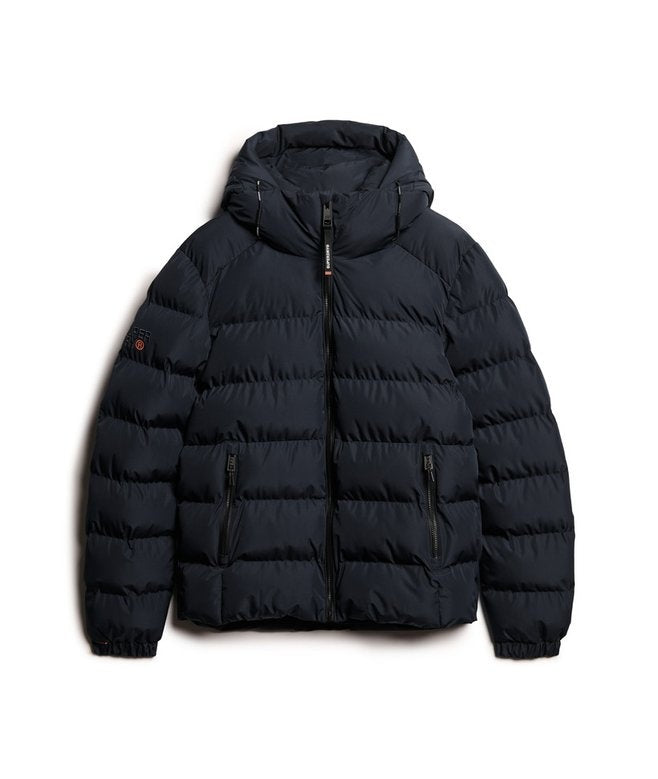 SUPERDRY HOODED SPORTS PUFFER JACKET ECLIPSE NAVY D9W