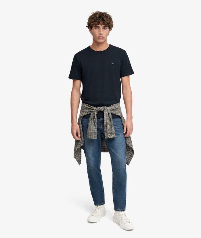 SUPERDRY ESSENTIAL SDCO LOGO EMB T-SHIRT ECLIPSE NAVY PLN
