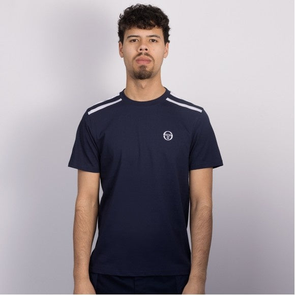 SERGIO TACCHINI LOCCHI T-SHIRT MARITIME BLUE/WHITE