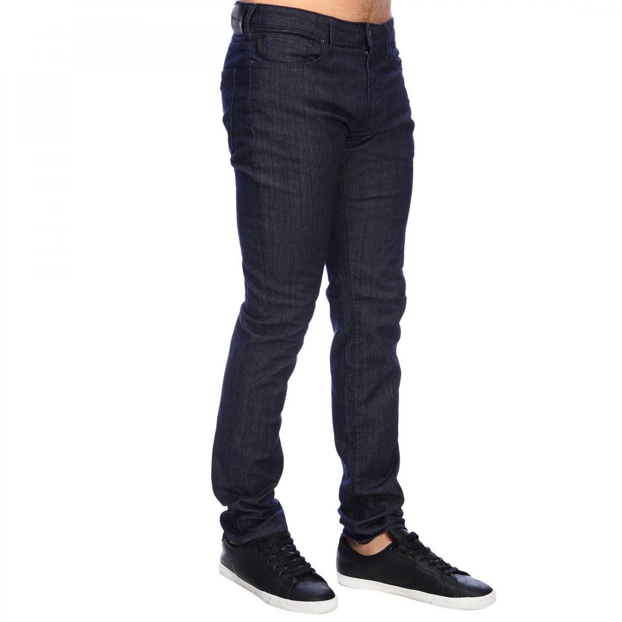 Emporio Armani J06 Slim Fit Dark Blue Chambray Denim Jeans 3G1J06 1D5PZ