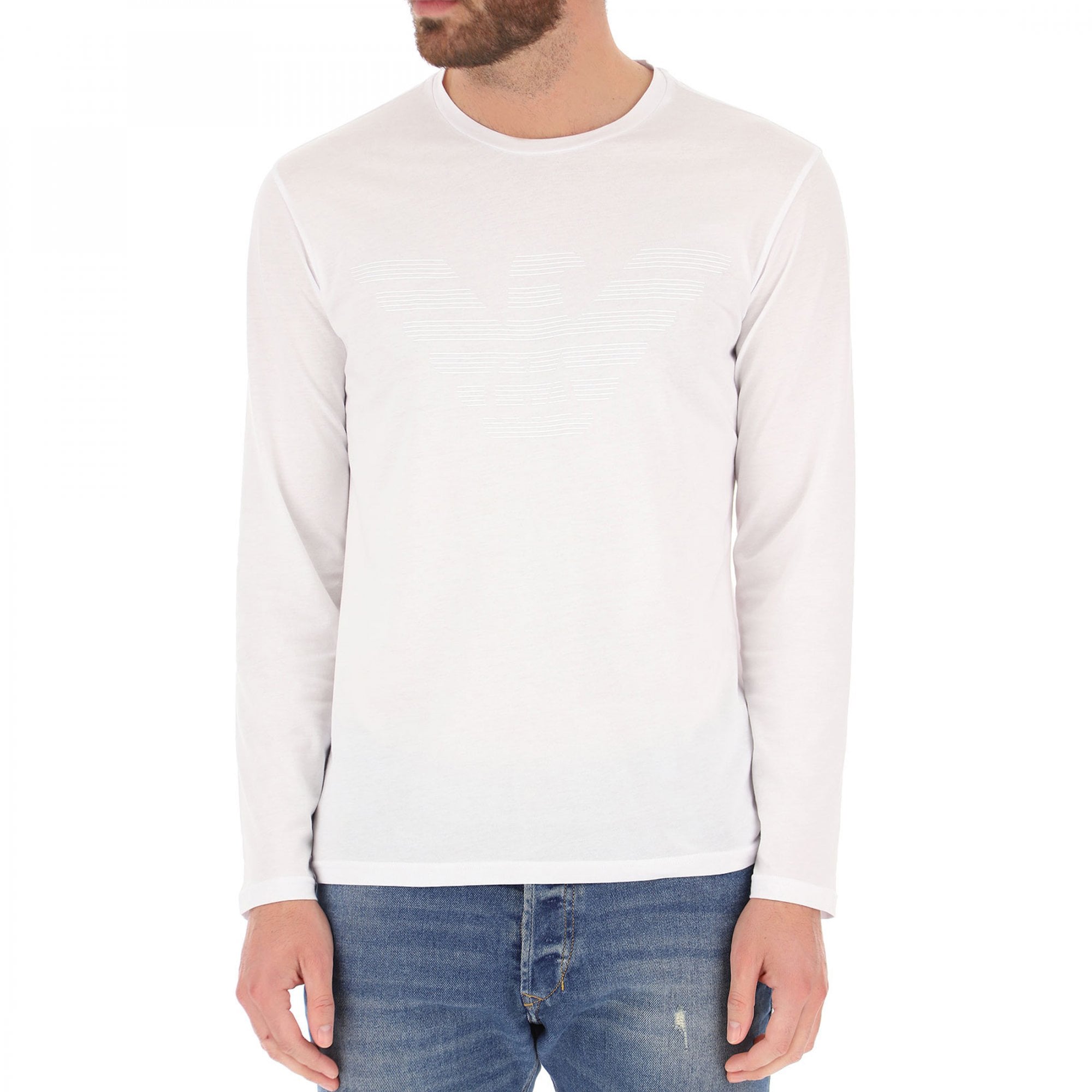 Emporio Armani Underwear Logo Long Sleeve T-Shirt White 111287 0A578