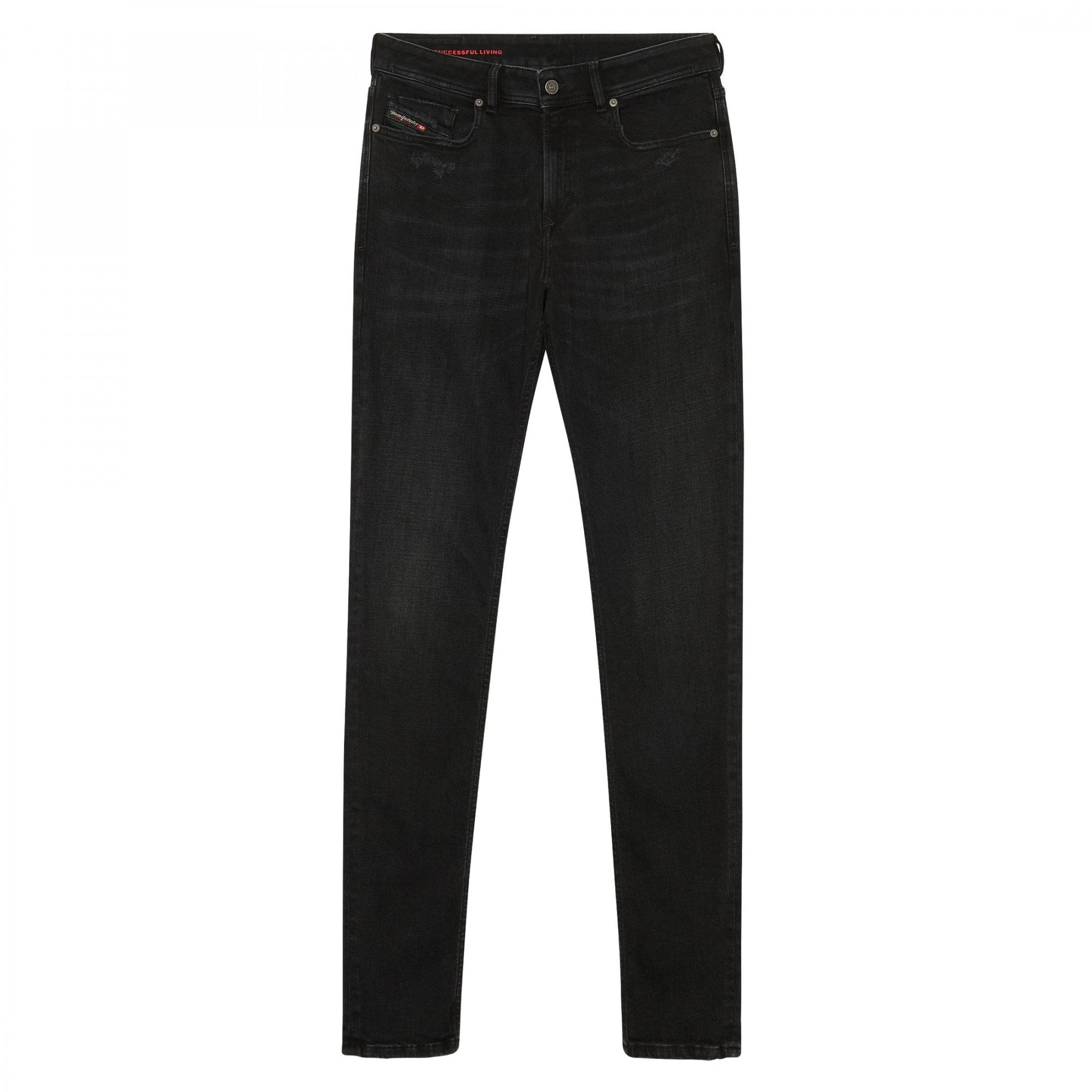 Diesel Sleenker Stretch Washed Black Jeans 09D41