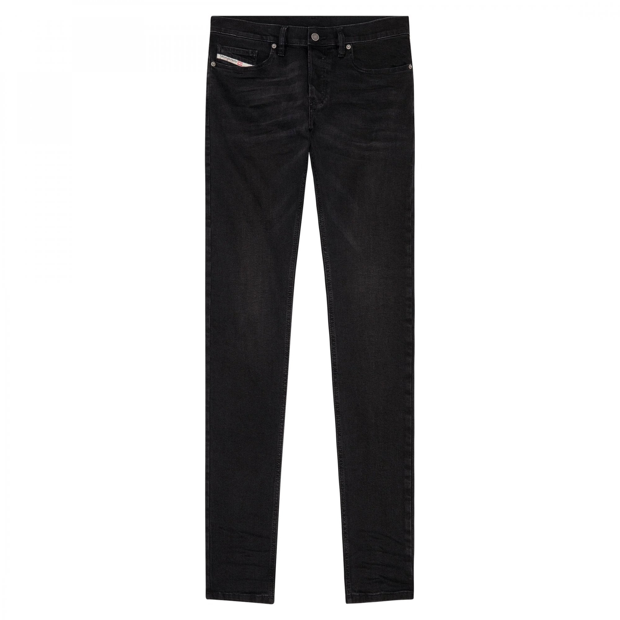Diesel D-Luster Slim Stretch Denim Black Washed Jeans 0IHAU