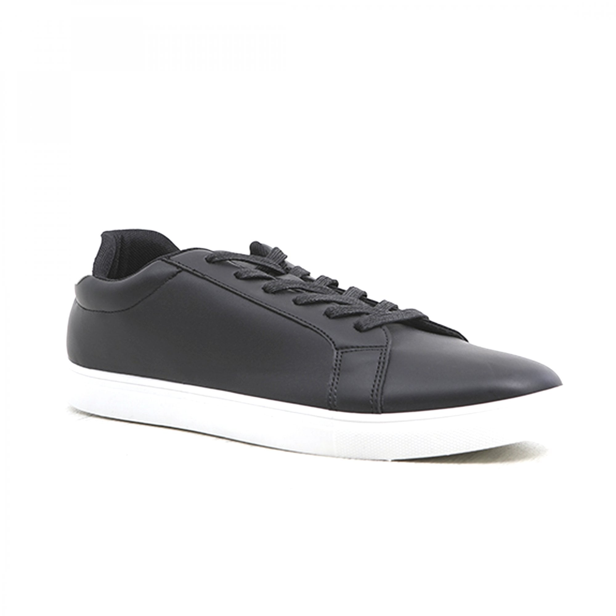 Brave Soul Louie Black Faux Leather Trainers