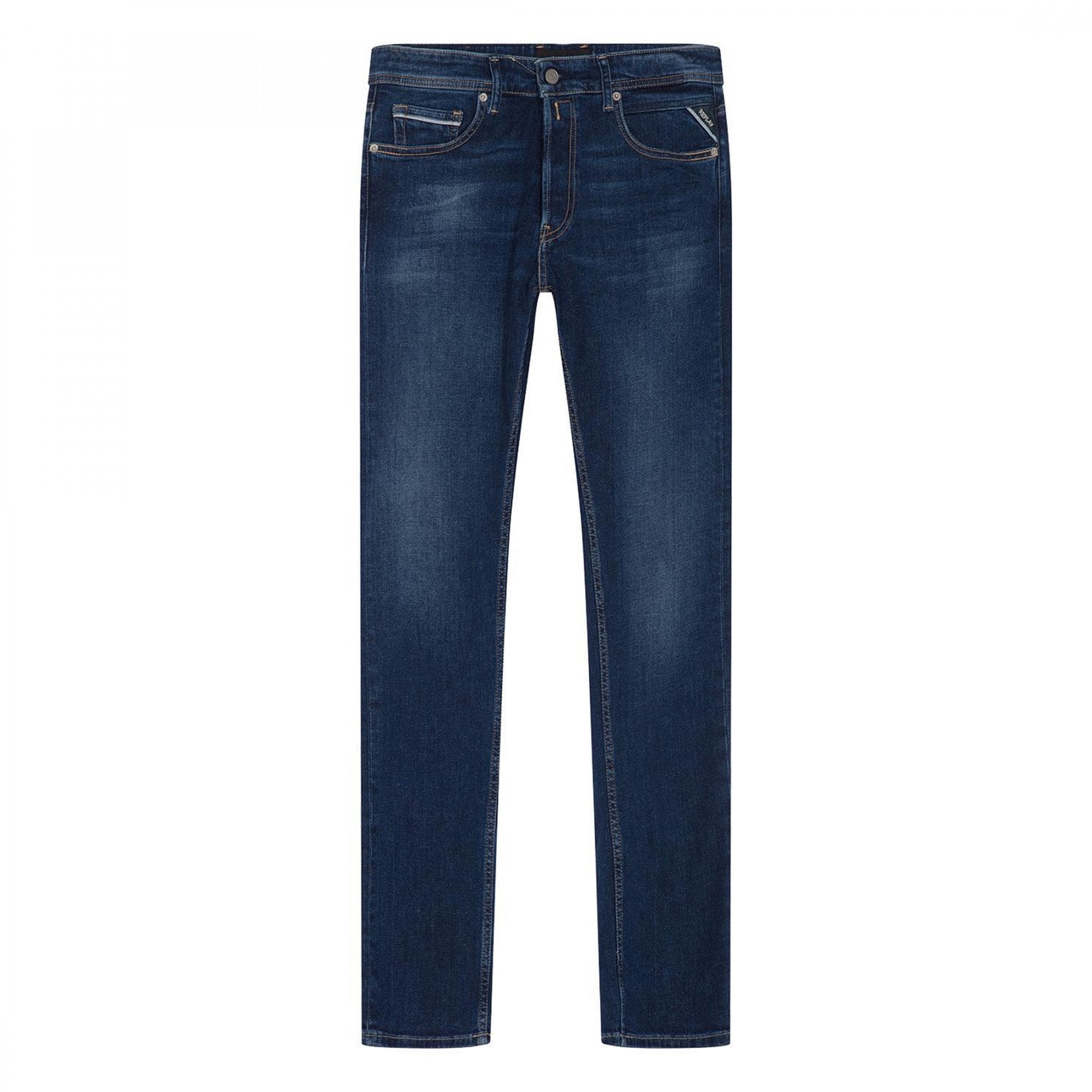 Replay Grover Straight Fit Blue Washed Denim Jeans MA972 685 488 007