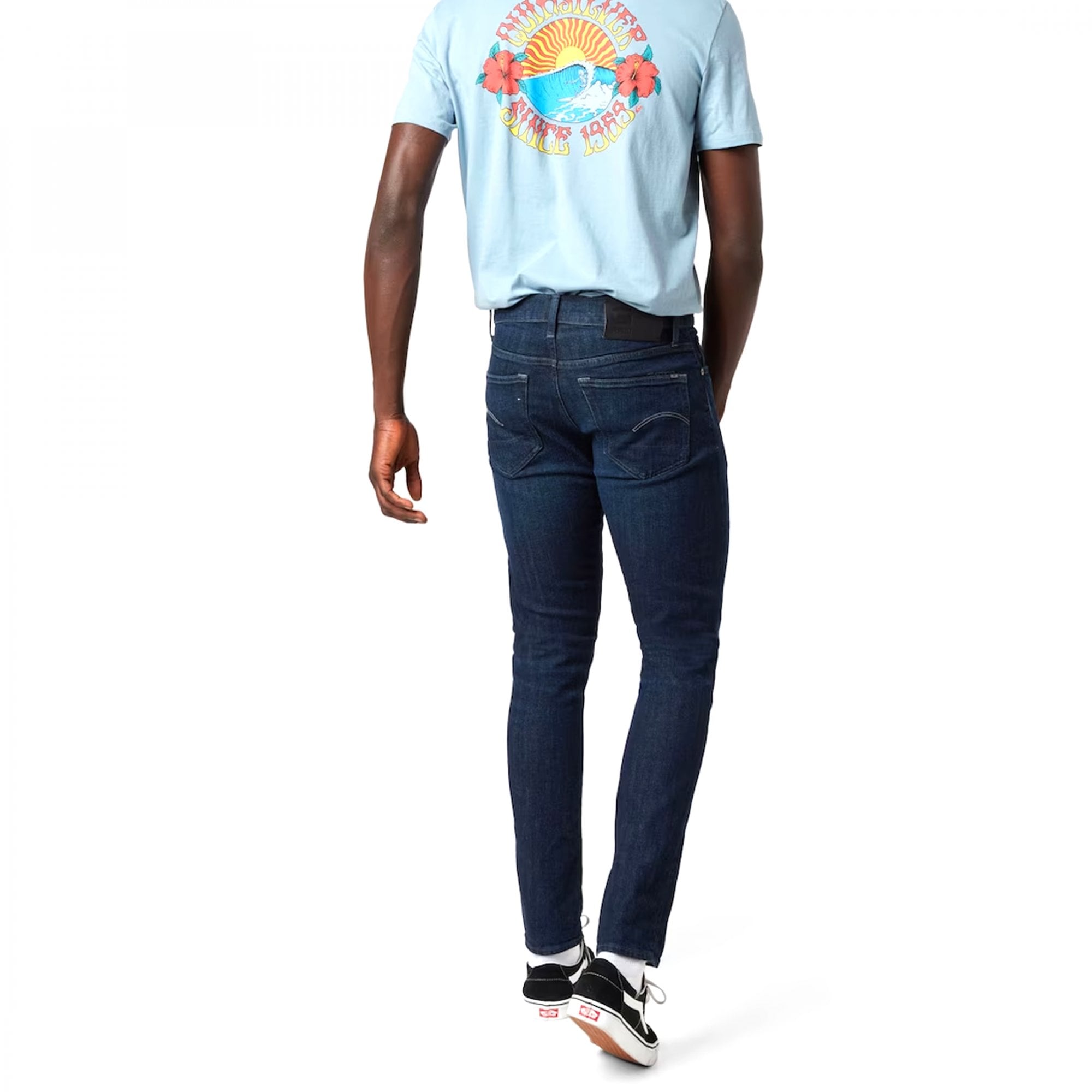 GStar Raw 3301 Slim Worn In Deep Marine Blue Jeans 51001 B767 C602