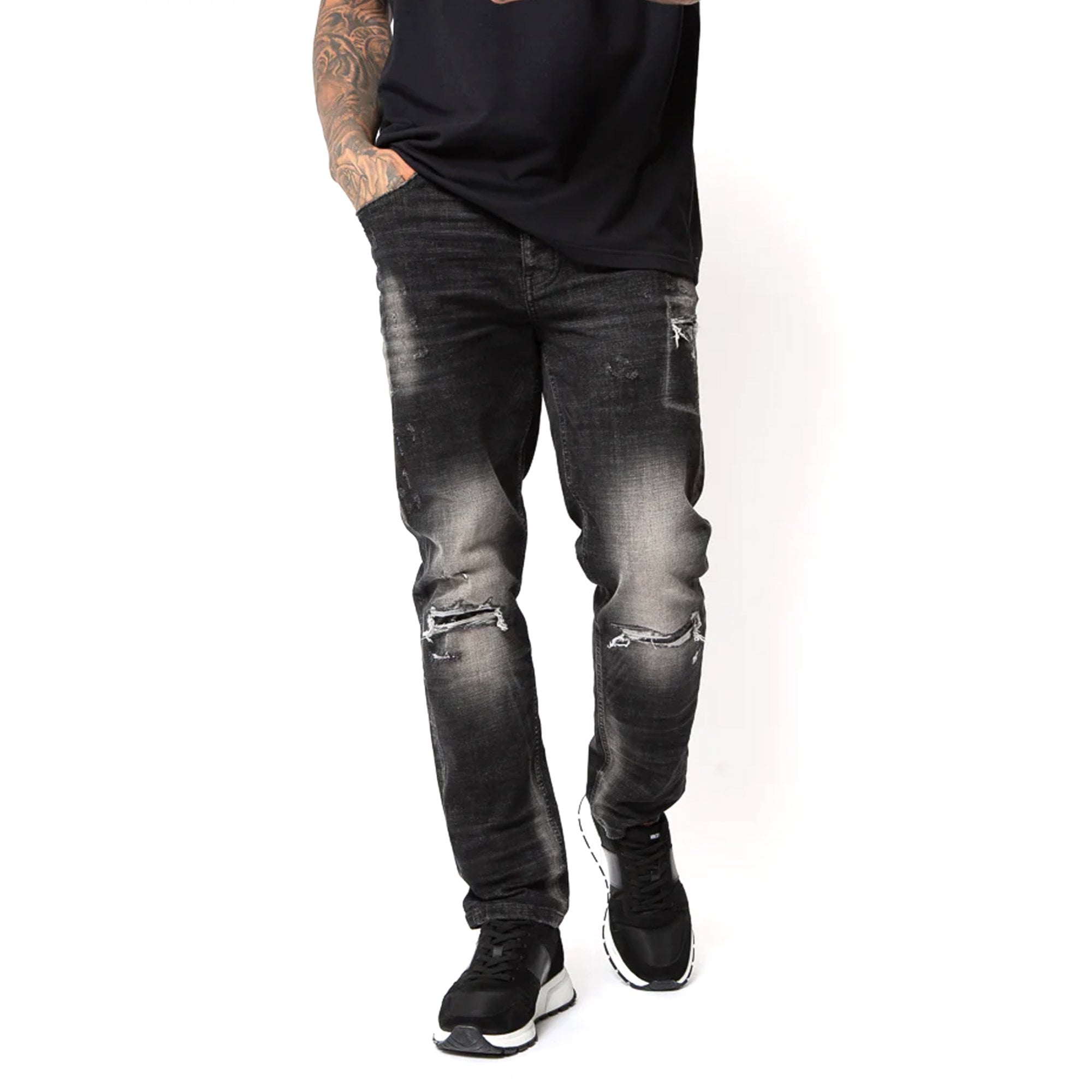 Valere Milano Combi Washed Black Jeans