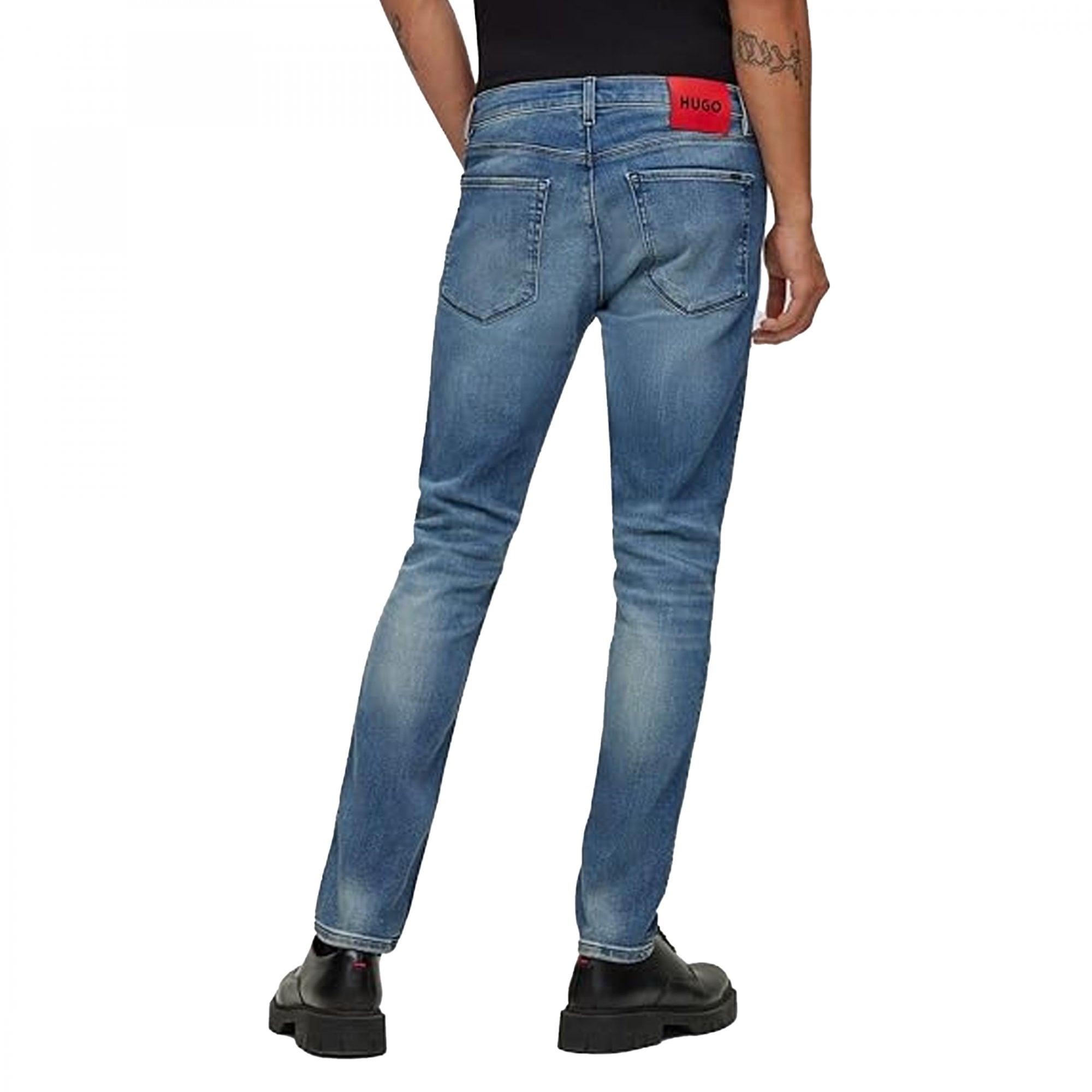 Hugo Boss 734 Washed Blue Ripped Extra Slim Fit Jeans 431 50499066