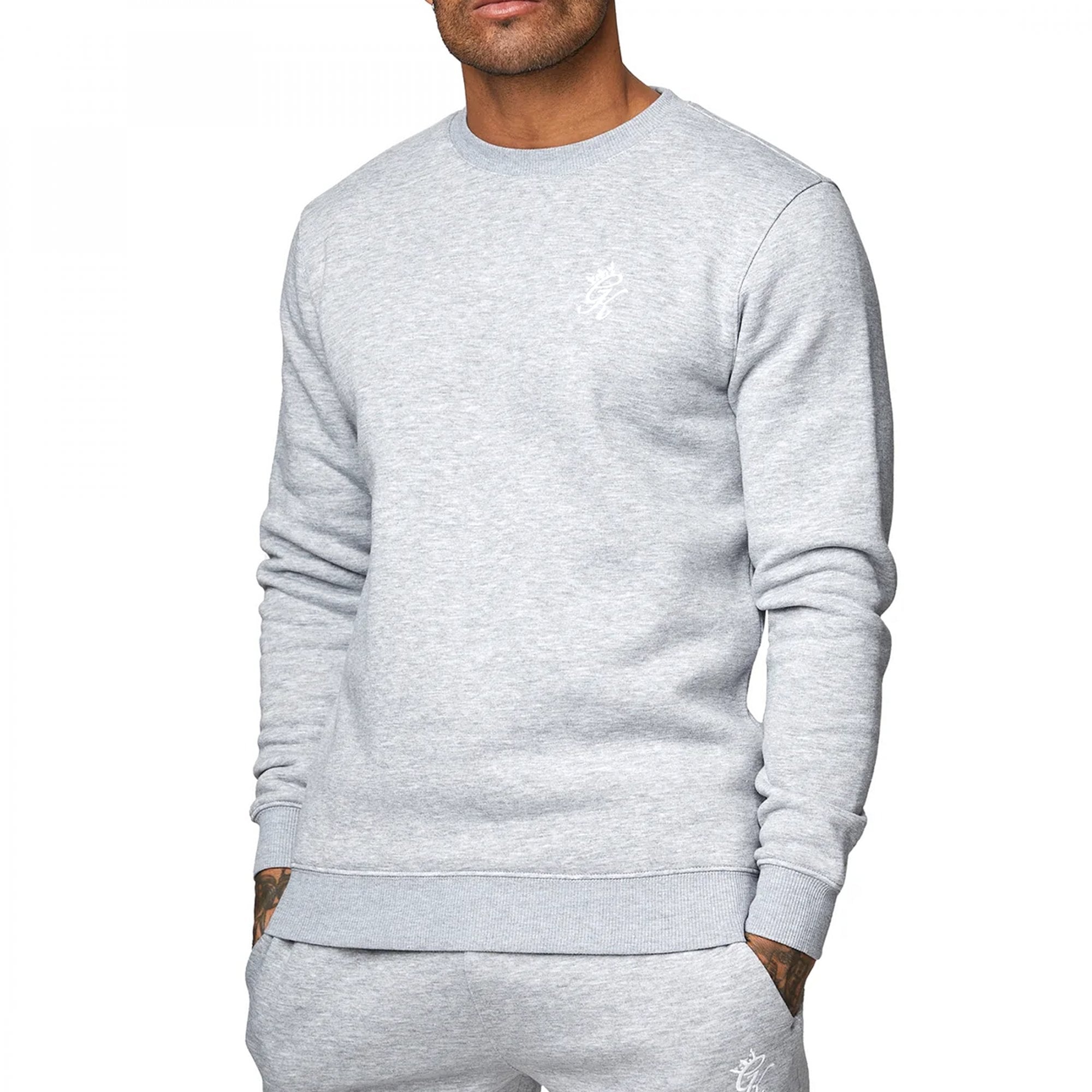 Gym King Fundamental Crew Sweatshirt Grey Marl