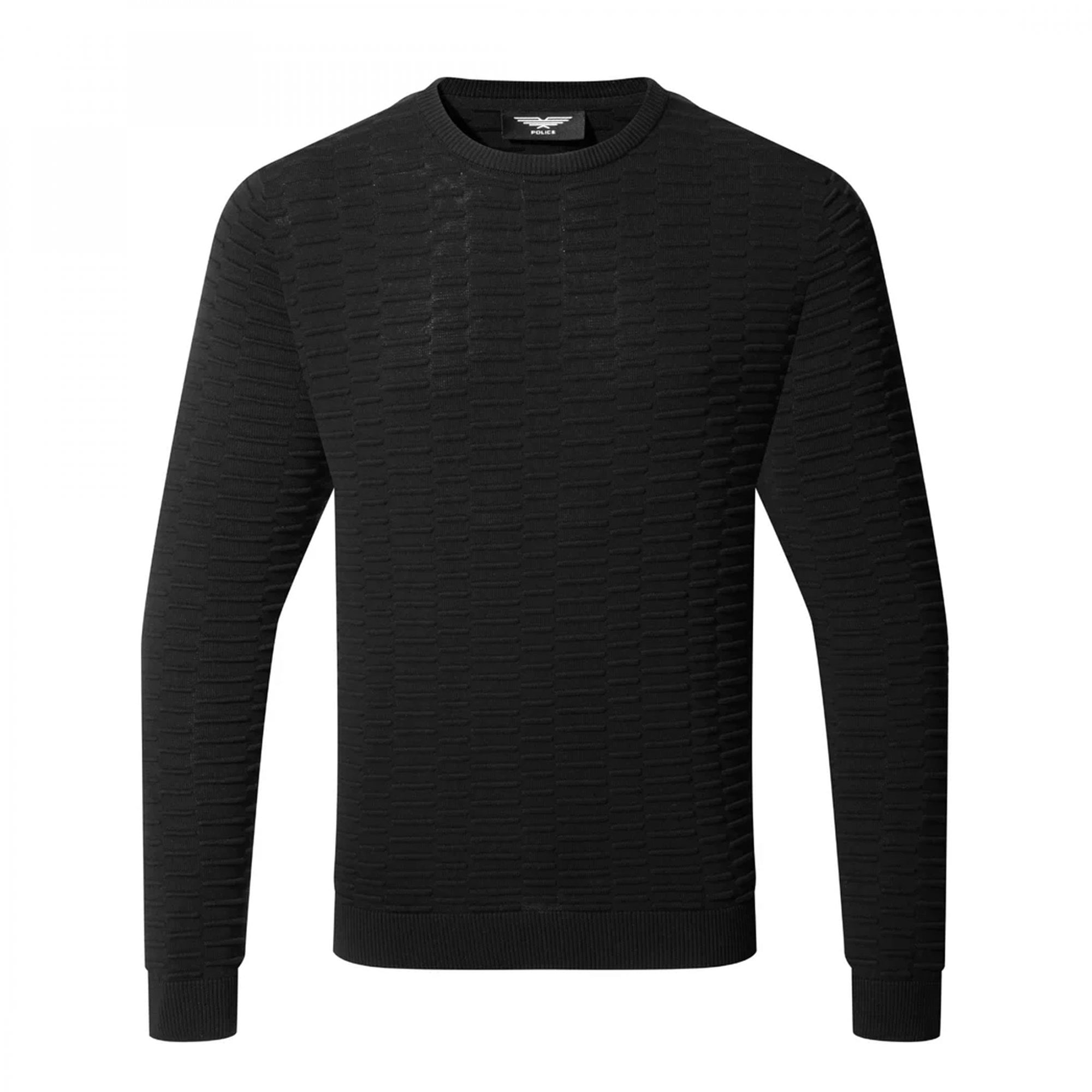 Police Sumit Crew Neck Lightweight Knitted Jumper Black